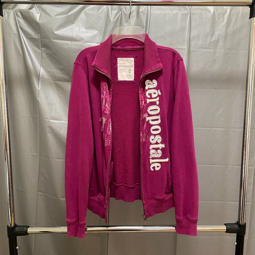 Aeropostale Sweater Jacket (Purple Velvet) Zipper